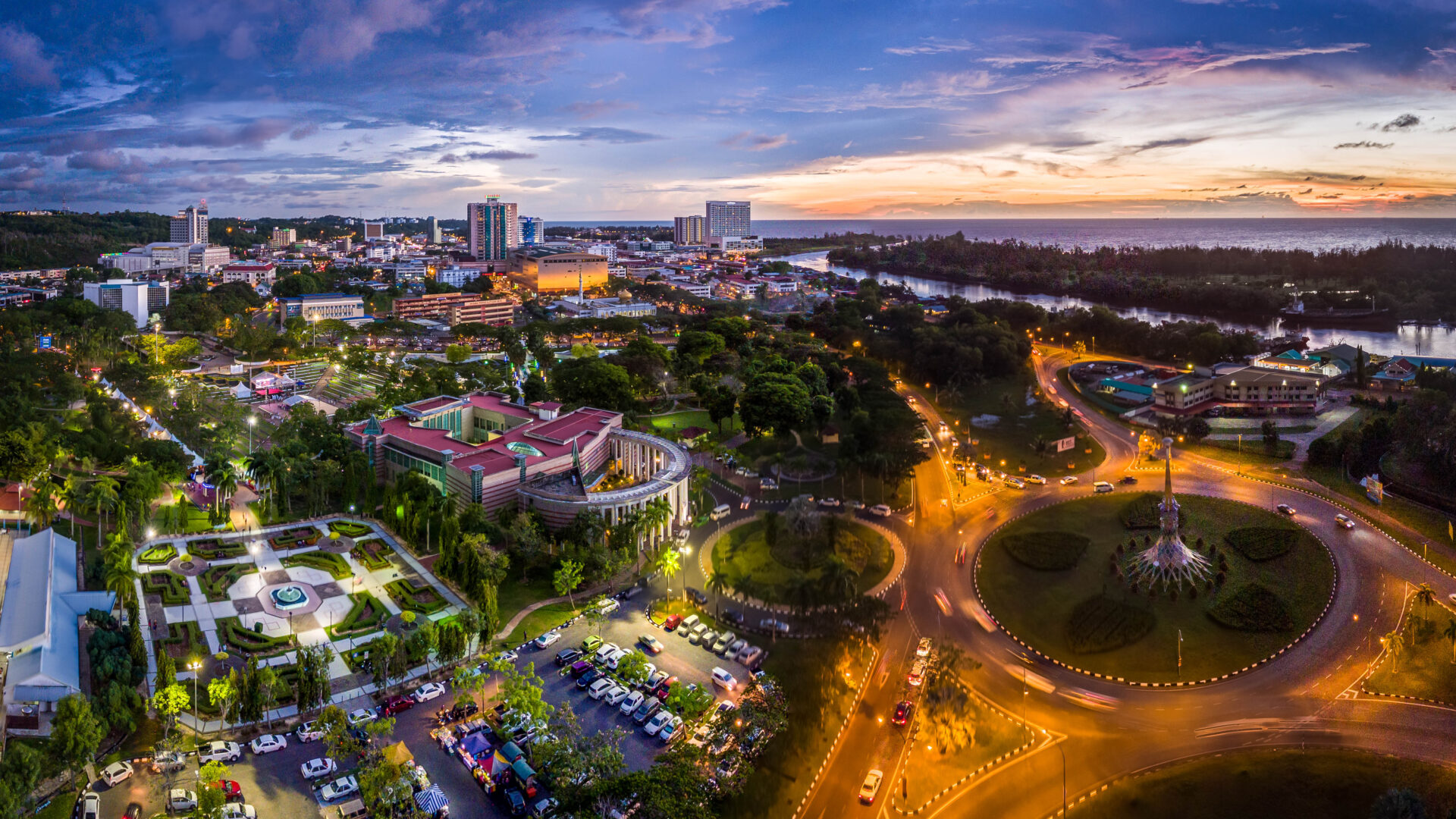 Miri City modern skyline